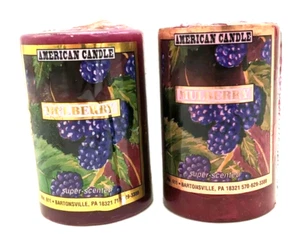 Set of 2 American Candle Aromatic MULBERRY 4.5 oz 3" Wick Candle - Picture 1 of 4