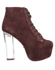 RRP€188 JEFFREY CAMPBELL Leather Ankle Boots US7 UK4.5 EU37 Brown
