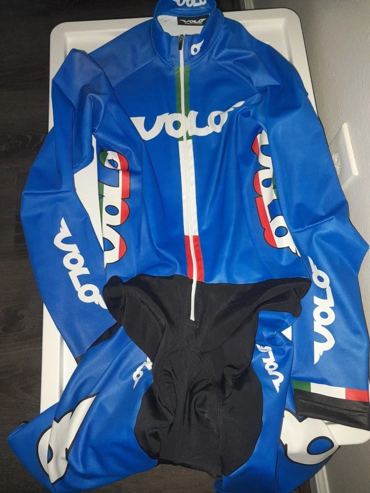 VOLO BIKE SINGLET ACOLCHADO, desgaste técnico para bicicleta, hecho en Italia, mediano Foto 1 de 4