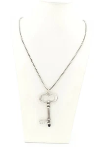 Chicos Halskette silberfarben Kristall Schlüssel Stylus Anhänger 32" - Bild 1 von 6