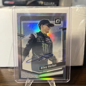 2024 Panini Donruss Racing - Riley Herbst - Optic Silver Auto  - Picture 1 of 2