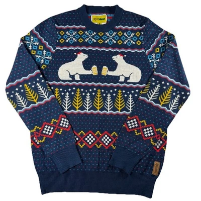 Suéter de Navidad Tipsy Elves Para Hombre XL Oso Polar Fiesta Saludos Feo Navidad Foto 1 de 4