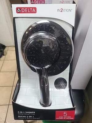 Delta In2ition 2-in-1 Dual Handheld Rain Shower Head Combo 2.5 GPM Bronze 5 Spra - Image 1 of 4