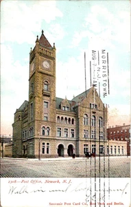 Postcard Post Office Newark New Jersey NJ Posted 1907 - Picture 1 of 2