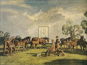 Sir Alfred James Munnings Summer Evening - Clivedon edizione aperta - Foto 1 di 1