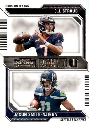 2023 Panini Contenders - Round Numbers C.J. Stroud, Jaxon Smith-Njigba #4 (RC) - Image 1 of 2