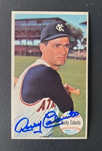 Tarjeta firmada 1964 Topps Giants Rocky Colavito | Atletismo - autógrafo - Imagen 1 de 1