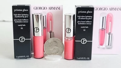 Giorgio Armani Prisma Glass Lip Gloss  #02 Candy Halo 1ml Travel Size 2 Pieces - Image 1 of 4