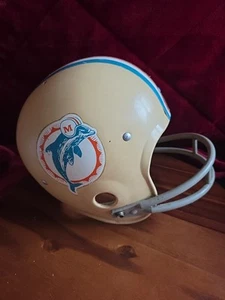 Vintage 1960's Miami Dolphins "Rawlings Air-Flo HNFL Football Helmet" Medium - Bild 1 von 10
