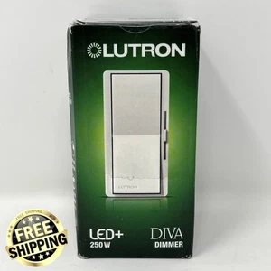 Interruptor atenuador Lutron Diva LED+ 4 bombillas regulables 250 W 1 polo o 3 vías medianoche - Imagen 1 de 6