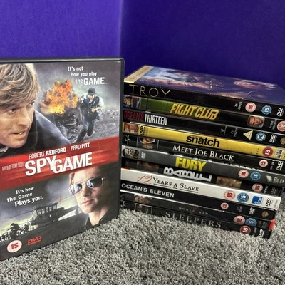 Brad Pitt, DVD Bundle, 12 Various Unique Films, Spy Game, Troy, Fight Club - Image 1 of 4