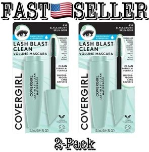 2er-Pack CoverGirl Lash Blast Clean wasserfeste Wimperntusche, 835 schwarzbraun, 0,44 Unzen pro Stück - Bild 1 von 5