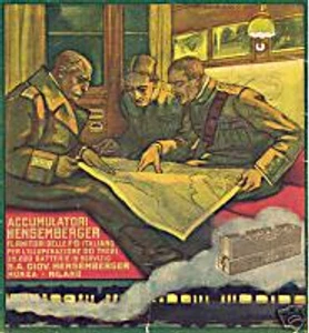 M.Dudovich-HENSEMBERGER-guerra-treno-generale-mappa - Imagen 1 de 1