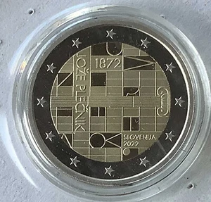 Slowenien 2 Euro Gedenkmünze 2022 Plecnik Plečnik commemorative Proof PP Kapsel - Bild 1 von 1