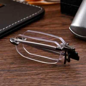 Gafas de lectura plegables sin montura para hombre anti-luz azul para mujer lector 0,50 ~ 6,00 - Imagen 1 de 23