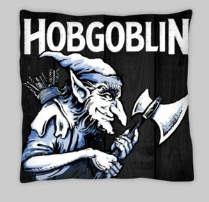 Beer man cave pub retro advertising LINEN CUSHION COVER, hobgoblin goblin hob - Picture 1 of 3