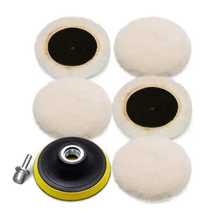 3 Inch Wool Buffer Wool Buffing Pad Lambwool Wool Buffing Polishing Pads Kit - Picture 1 of 17