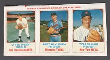 1975 HOSTESS COMPLETE PANEL 73-75 TOM SEAVER BERT BLYLEVEN CHRIS SPIER HOFer