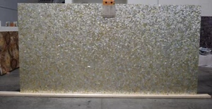 Marble Coffee Table Top Yellow Mother of Pearl Overlay Work Sofa table for Home - Picture 1 of 4