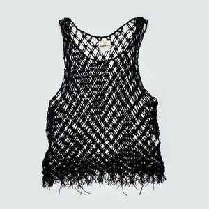 Takahiro Miyashita The Soloist spring summer 2010 Macrame Tank Top RARE Archive - Picture 1 of 6