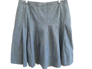 AMERICAN LIVING BLUE JEAN PLEATED SKIRT WOMEN'S SIZE 14 NWT - Picture 1 of 9