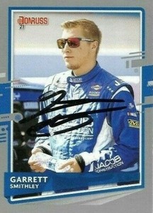 Garrett Smithley signed 2021 Donruss GRAY card #60 NASCAR auto