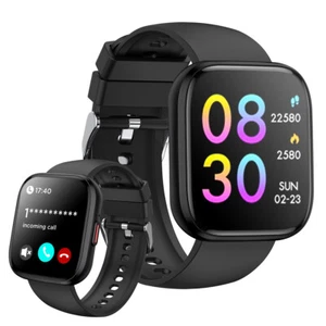 Bluetooth Smart Watch Heart Rate BP Sleep Fitness Monitoring Watch For Men/Women - Picture 1 of 12