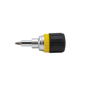 Klein Tools 32593 6-in-1 Ratcheting Stubby Screwdriver- Cushion Grip Handle - Picture 1 of 5