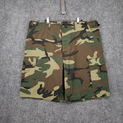 Rothco Cargo Shorts Mens XL Green BDU Utility Woodland Military Combat Camo - Image 1 of 4
