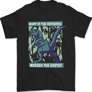 Camiseta divertida de dinosaurios extinción asteroide T-Rex para hombre 100 % algodón - Imagen 1 de 4