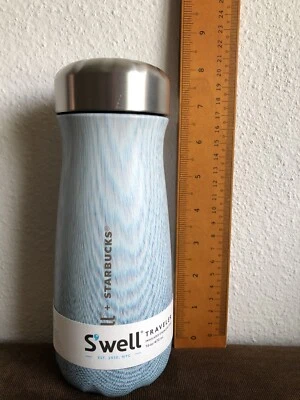 Starbucks Swell Traveler Insulated Stainless Steel Thermos Light Blue 16OZ FLAWS - Image 1 of 4