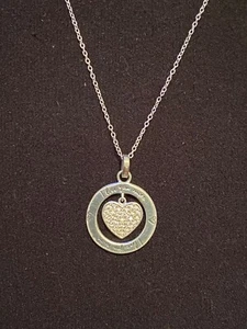 "Collar de cadena I LOVE YOU, LOVE YOU MORE de plata de ley 925 con corazón en eslabones en O de 18""" - Imagen 1 de 6