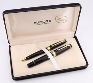 Aurora Optima Fountain Pen 14K 585 and Ballpoint Pen Set (Italy) - Picture 1 of 24