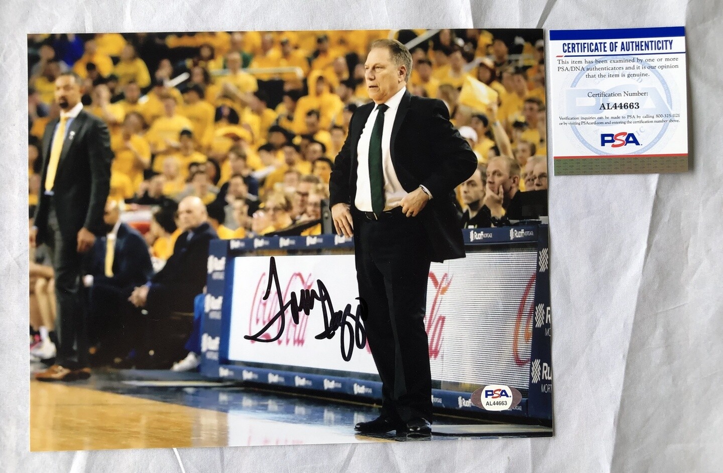 Michigan State Autographed Signed Spartans Tom Izzo 8X10 Photo PSA/DNA COA 