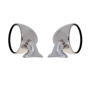 Chrome Stainless Steel Fander Door Mirrors Fit 1975-80 BMW M1 Classic Sporty Car - Picture 1 of 6
