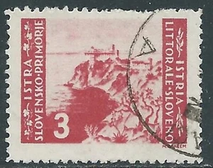 1946 ISTRIA E SLOVENO USATO TIRATURA DI BELGRADO 3 LIRE - RA11 - Bild 1 von 1