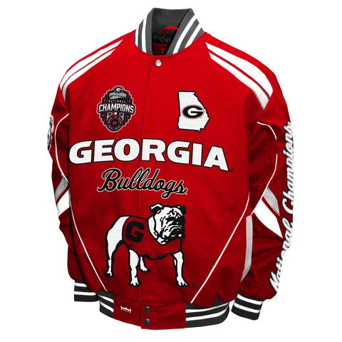 Georgia Bulldogs Franchise Club Mens Twill 2022 National Champions Jacket Cover