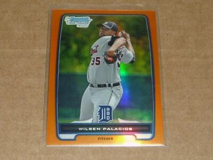 2012 Bowman Chrome WILSEN PALACIOS ORANGE REFRACTOR PARALLEL TIGERS /25 S343