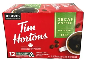 Tim Hortons Decaf Medium Roast Coffee K Cups 4.4 oz - Picture 1 of 1