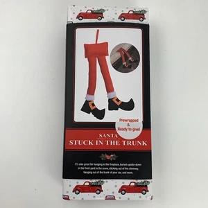 Santa Stuck In The Trunk Christmas Car Decoration New - Picture 1 of 3