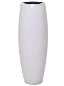 Exklusiver Blumenkübel Fiberglas "Magnum" 100 cm Weiß Hochglanz - Bild 1 von 7