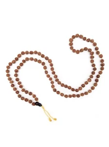 Rudraksha Knotted Mala 108 Bead Prayer Rosary Meditation Buddhist Necklace Malla - Foto 1 di 9