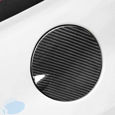 Real Carbon Fiber Car Exterior Fuel Tank Cover Cover Trim For 2012-2019 Fiat 500 Foto 1 de 4