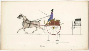 No. 378 Antique Print of a Horse and Carriage by Decan (c.1830) - Picture 1 of 1