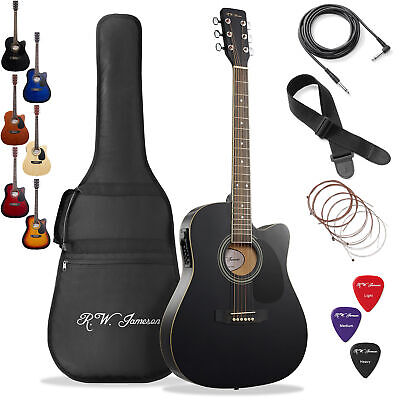 Thinline Cutaway Acoustic Electric Guitar With Gig Bag - Right Handed • 92.99$