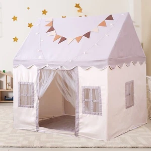 Kinderzelt Spielzelt Kinder Spielhaus Babyzelt + Lichterkette Matte Indoor Gift - Bild 1 von 9