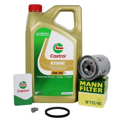 5L Castrol 5W30 + Ölfilter für VAG Audi Seat Skoda VW Golf 1.0/1.2/1.4/1.5 TSI - Bild 1 von 4