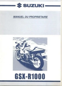 GSX-R1000 SUZUKI MANUEL DU PROPRIETAIRE 2000 MANUALE ORIGINALE - Foto 1 di 1