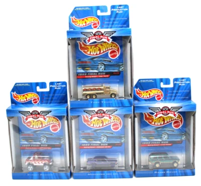 4pc MATTEL HOT WHEELS 1999 FINAL RUN Diecast Cars Trucks 380 SEL Range Rover NIB - Image 1 of 4