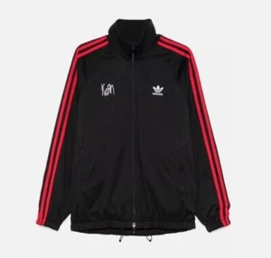New With Tags Mens Adidas x Korn Track Jacket 2XL Reversible Black W Red Stripes - Picture 1 of 7